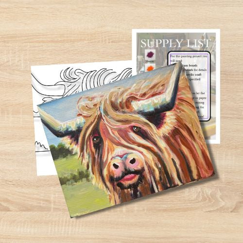 Highland Cow Smile Painting Kit