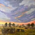 Historic Florida Cracker Cattle at Dawn