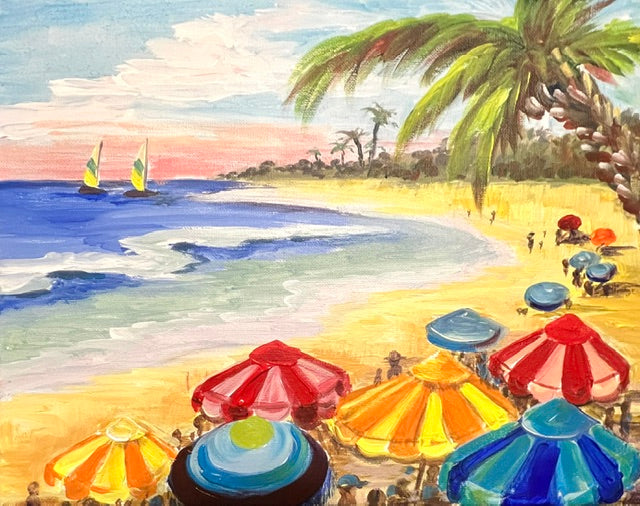 Painting Class HILLTOP Beach Umbrellas