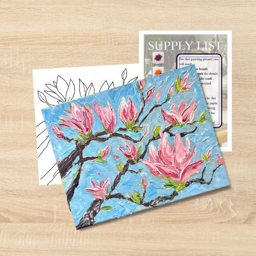 Pink Magnolia Painting KIT
